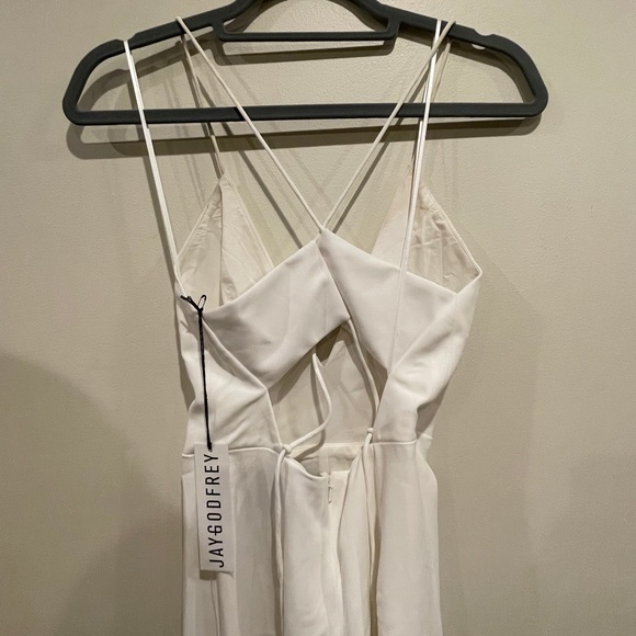 BHLDN Jay Godfrey Auden white jumpsuit strappy NWT - Picture 7 of 12